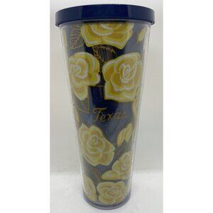Starbucks  2019 Limited Yellow Rose of TEXAS Series Tumbler Blue Yellow Cup 24oz